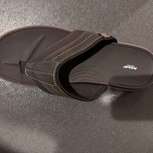Dr. Scholl's Dark Brown Men's Flip-Flops